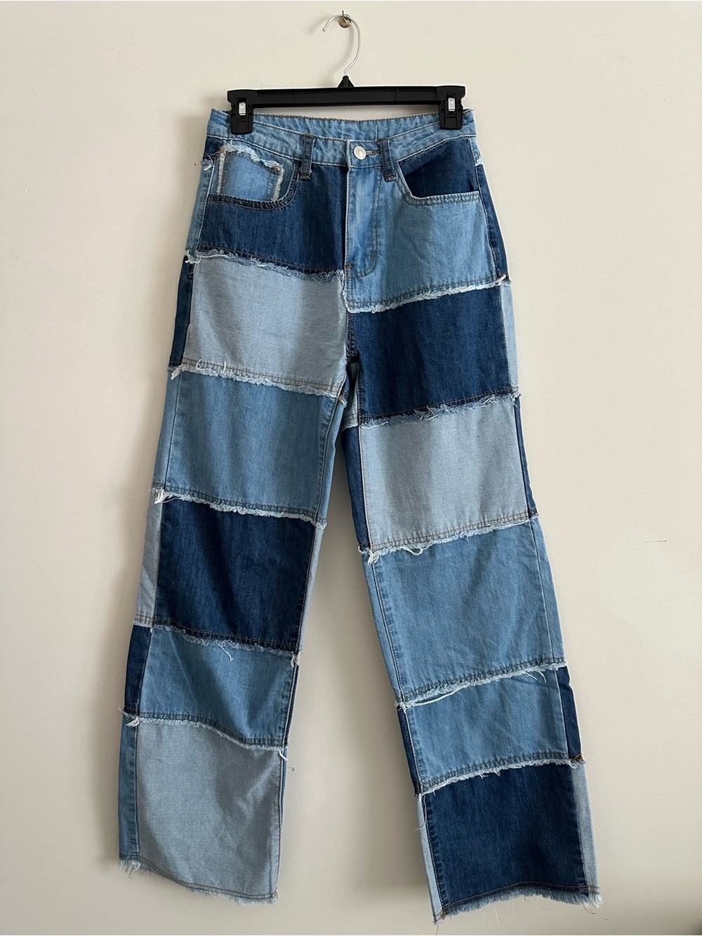 Princess Polly Women’s Patchwork Two-Tone Blue Jeans